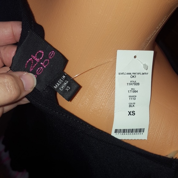 Bebe animal print light weight sweater XS NWT - Picture 5 of 5